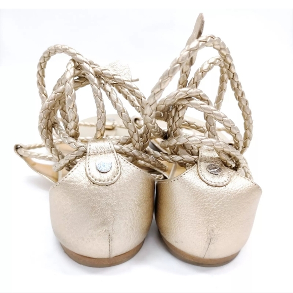 HERMES SANDALS WOMEN GOLD LEATHER (CALF) - Picture 3 of 9